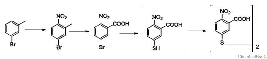 5,5-二巯基-2,2-二硝基苯甲酸-制备路线